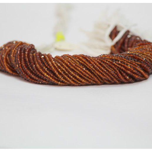 Natural Brandy Citrine Faceted Rondelle Beads 4mm