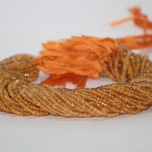 Natural Citrine Faceted Rondelle Beads 5mm