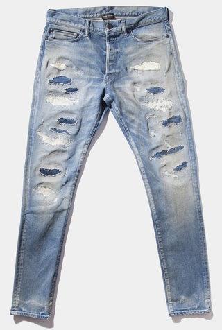 Rugged Denim Jeans, Color : Blue