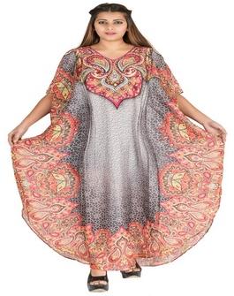 Customised Assorted Designer Digital Kaftan, Specialities : Anti-Wrinkle, Plus Size, Washable