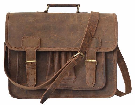 Mens Office shoulder messenger bag, Color : Brown
