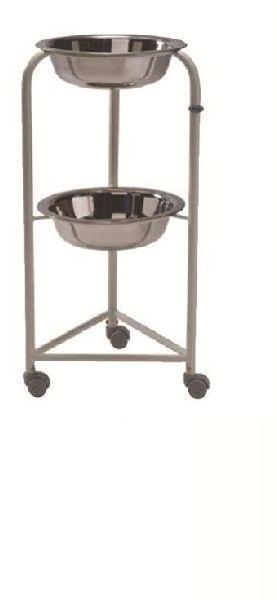 Stainless Steel Two Tier Bowl Stand