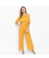 YELLOW and WHITE STRIPED JUMPSUIT