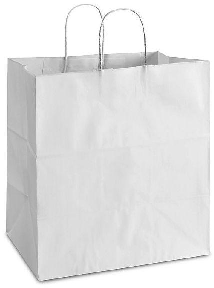 White Paper Bags, for Packaging, Shoppimg, Size : 12x10inch, 14x10inch