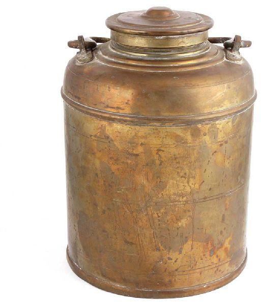 Beautiful Handcrafted Brass Milk Pot, Color : Golden