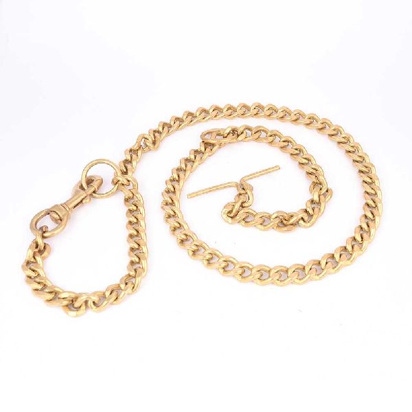 Brass Dog Chain, Color : Golden