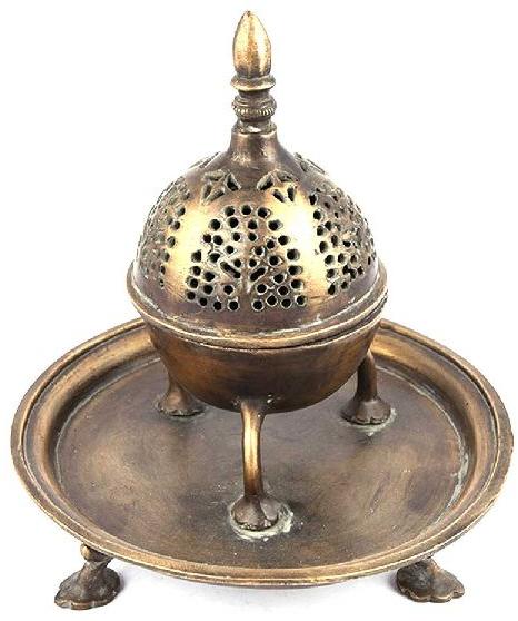 Brass Islamic Inscence Holder, Color : Antique Golden