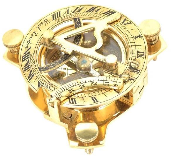 Brass Nautical Marine Sundial Compass