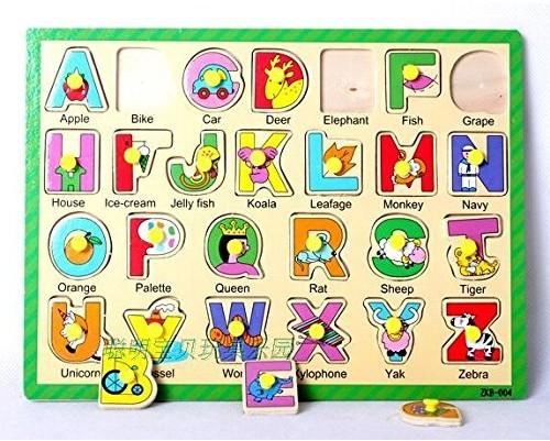 Eco Friendly Wooden a To Z Board Pictures Toy