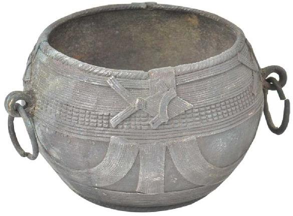 Indian Brass Kitchen Rice Serving Bowl Pot
