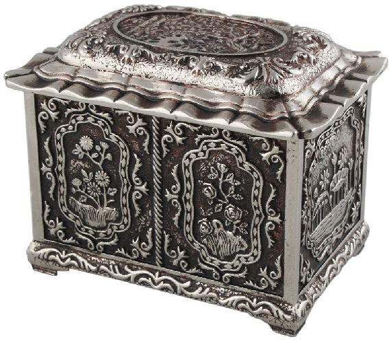 Metal Floral Square Storage Box, Color : Silver at Best Price in Delhi ...