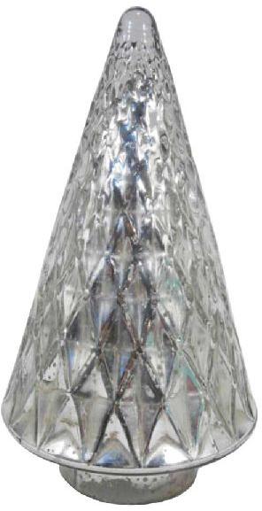 Iron Murcery Glass Tree Tope, Color : Silver