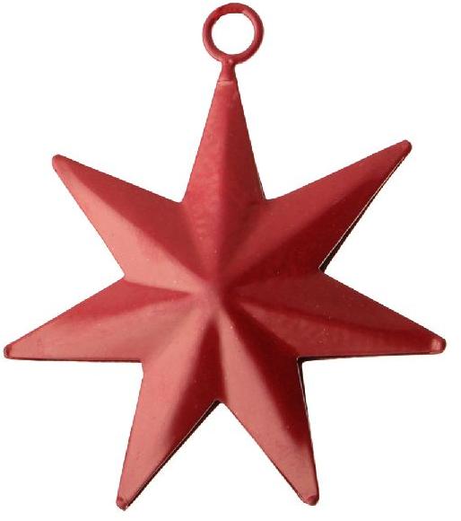 Red Star Christmas Metal Hanging, Size : 3.00