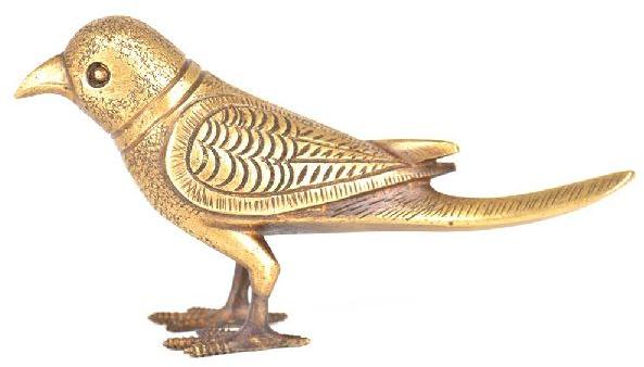 Vintage Solid Brass Bird Figurine, Width : 4.5 inches approx.