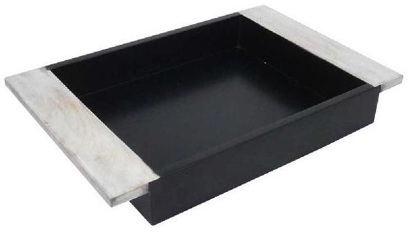 Wooden Tray With Two Tone Finish