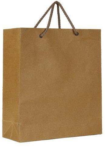 Rectangular Plain Paper Bag, for Shopping, Feature : Easy Folding, Eco-Friendly, Good Quality