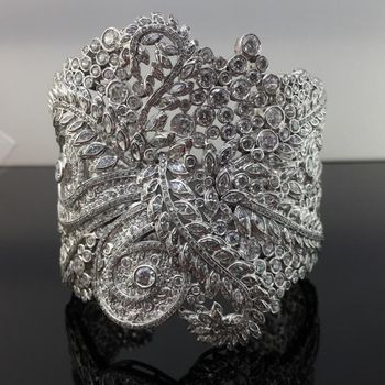 Handmade Beautiful Fern Wind Cuff Bracelet, Occasion : Anniversary, Gift, Party, Wedding