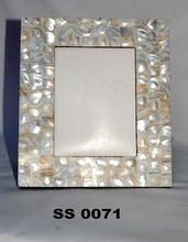 Hi-tech Mother of Perl ,Metal Photo Frame,, Model Number : SS 0071