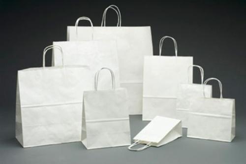 Yessir White Paper Bag, Pattern : Plain