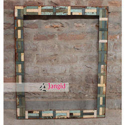 Rectangular Polished wooden mirror frame, for Home, Hotel, Size : Multisize