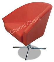 Orange Charmi Oyster Lounge Chair