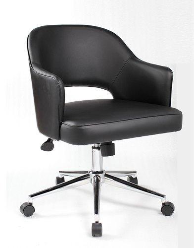 Boss Black Vinyl Task Chair, for Office