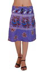 Printed Beach Mini Skirt, Size : free size