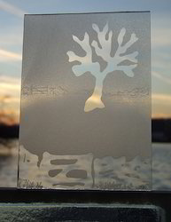 Pvb Material sandblasted glass, Certification : ISO:9001-2008