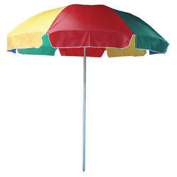 Red And Green Beach Umbrella, Pole Material : Iron