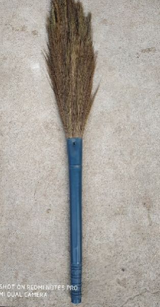 Natural Grass Flat PVC Pipe Broom, For Cleaning, Feature : Long Lasting