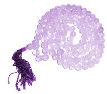 Amethyst Mala, Color : Light Purple