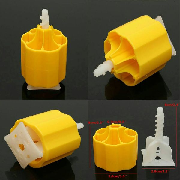 Screw Type Tile Leveling System, Color : White, Yellow