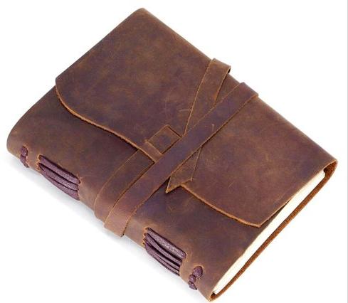 Rectangle Brown Leather Notebook