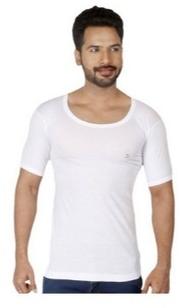 Linen Half Sleeve Mens Vest, Color : White