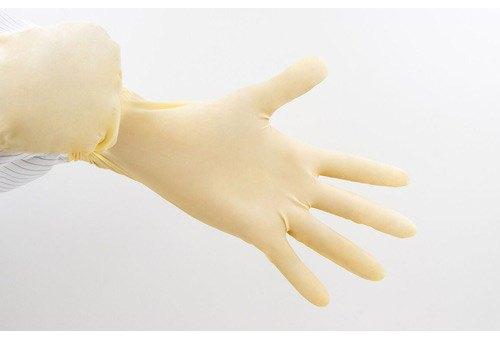 Latex clean room gloves, for Hospital, Pattern : Plain