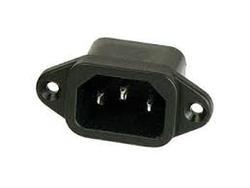 Plastic Male Power Socket, Color : black
