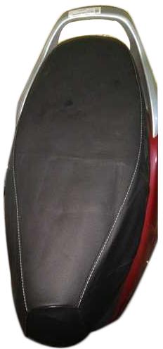Black Rexine Scooty Seat Cover, Pattern : Plain