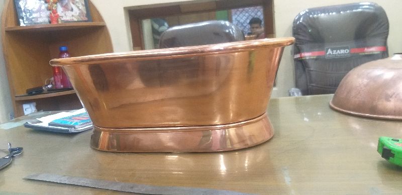 Plain Baby Copper Bath Tab, Shape : Rectangular