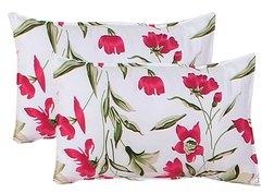 Polyester Multicolor Floral Pillow Cover, Shape : Rectangular
