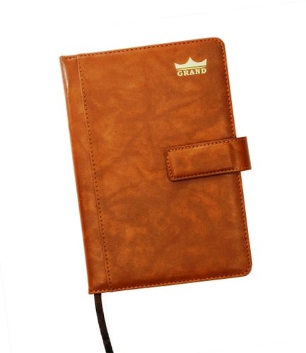 Grand Hard Bound Brown Leather Notebook, Size : A5