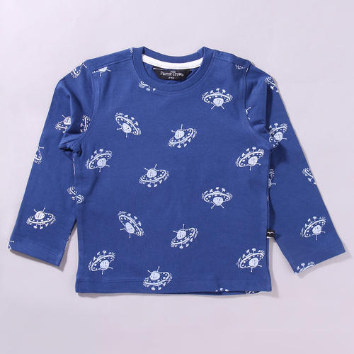 Parrot Crow  Printed Cotton Single Jersey BoysT-Shirt, Sleeve Type : Full Sleeves