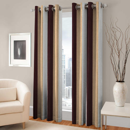 Fashion Fab Striped Window Curtain, Size : 7 Feet