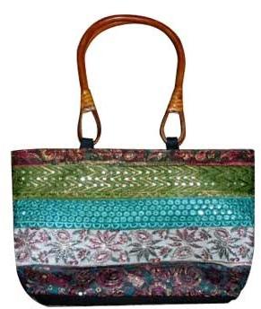 Cotton Fabric Printed Hand Embroidered Bags