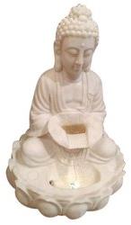 White Polyresin Buddha Fountain