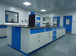 Galvanised Iron Chemistry Laboratory Table, Color : Blue White