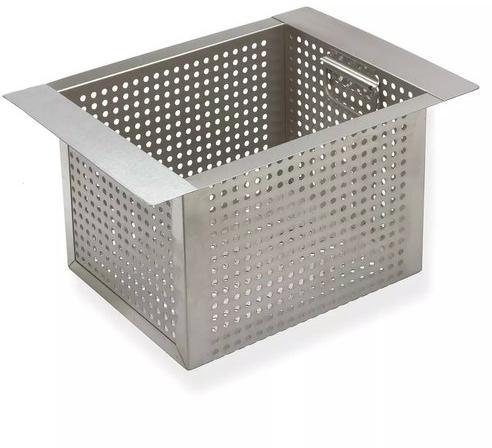 Square Stainless Steel Plain Baskets, Color : Silver
