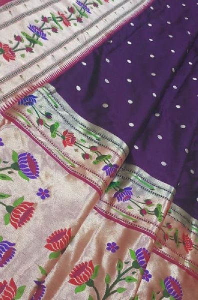 Paithani Border Banarasi Silk Sarees, Feature : Anti-Wrinkle