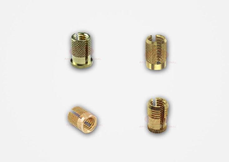 Round Brass Press in Inserts, for Electrical Fittings, Grade : DIN