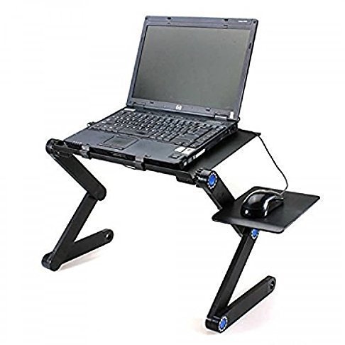 Black Stainless Steel Laptop Table