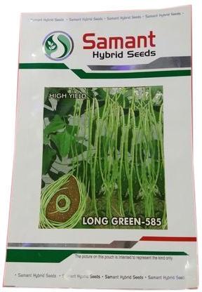 Organic Long Green-585 Cowpea Seeds, Packaging Type : Plastic Packets